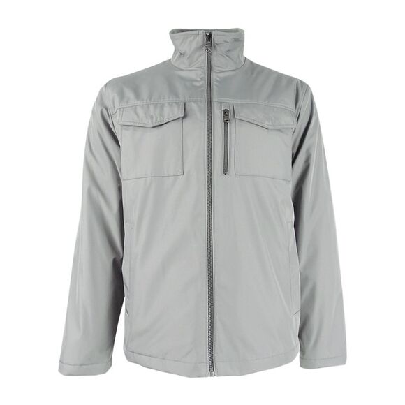 Calvin Klein Men's Poly Western Pocket Open Trucker Jacket - Granite Dust - Picture 1 of 2